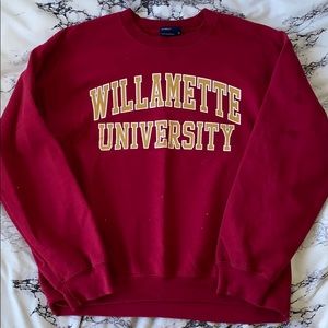 Burgundy Red University Crewneck